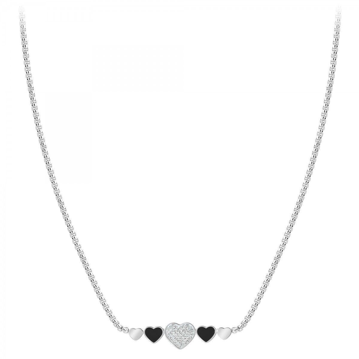 SC CRYSTAL Collier coeur par SC Crystal orné de Cristaux scintillants