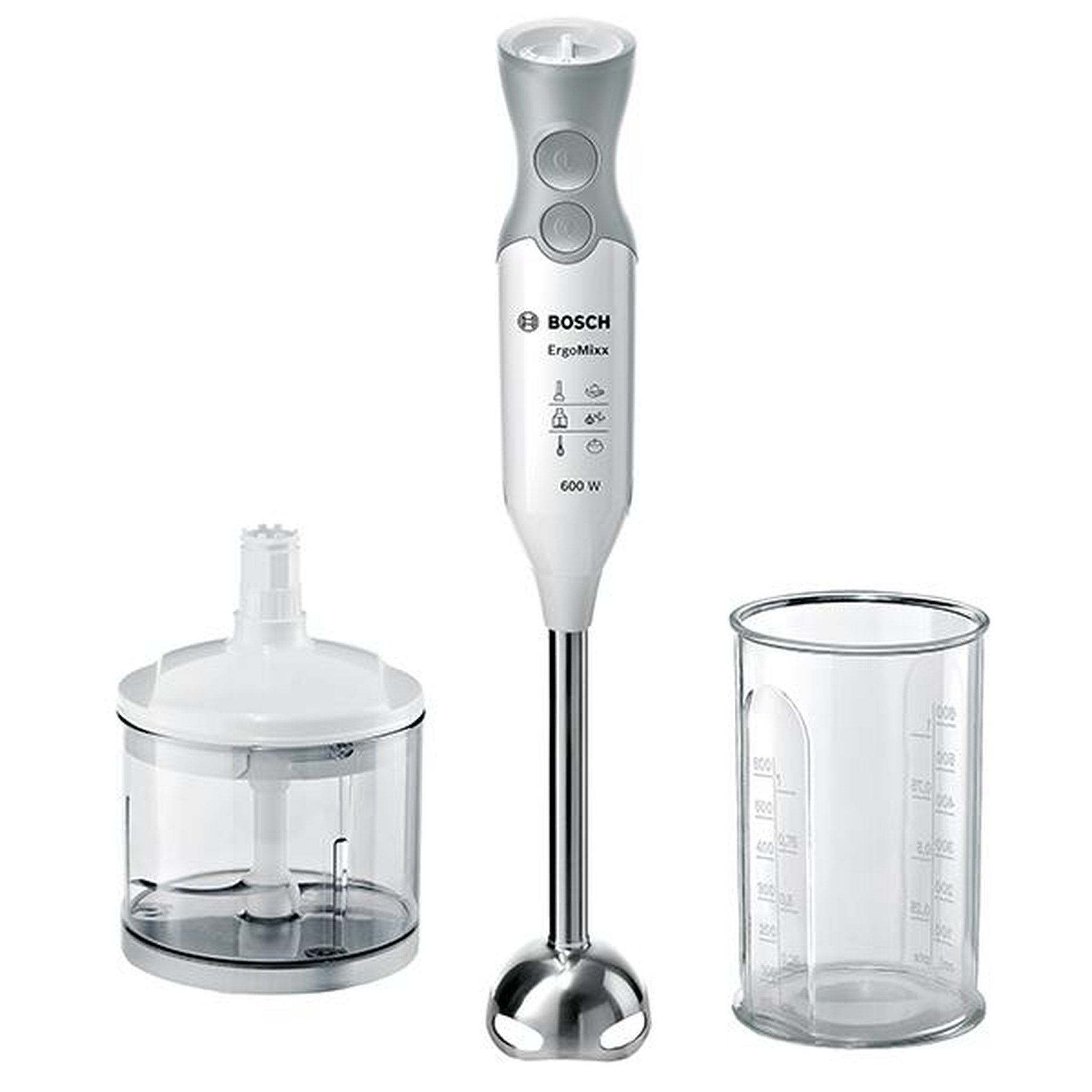 BOSCH Mixeur plongeant 600w + mini hachoir gris - msm66120