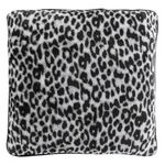 Paris Prix Coussin Déco Flanelle  Léopard  40x40cm Gris