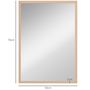 Voir la diapositive 3 : HOMCOM Miroir mural rectangulaire dim. 50L x 70H cm cadre MDF aspect bois clair