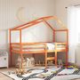 Voir la diapositive 1 : VIDAXL Lit haut sans matelas cire marron 90x200 cm bois de pin massif