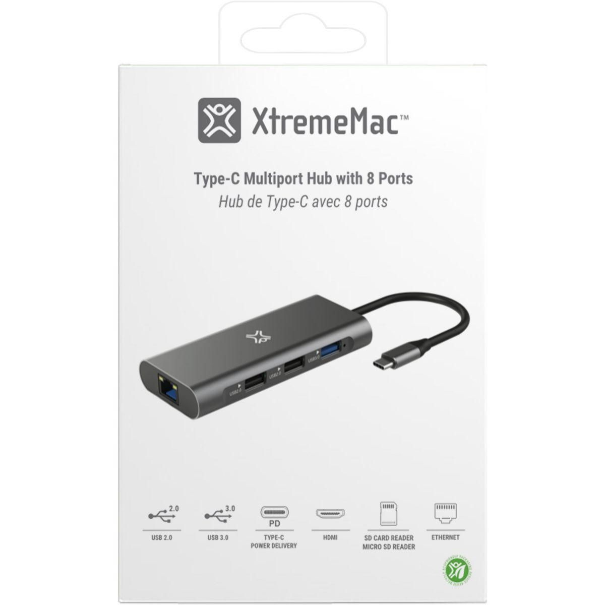 XTREMEMAC Hub USB C USB-C 8 en 1