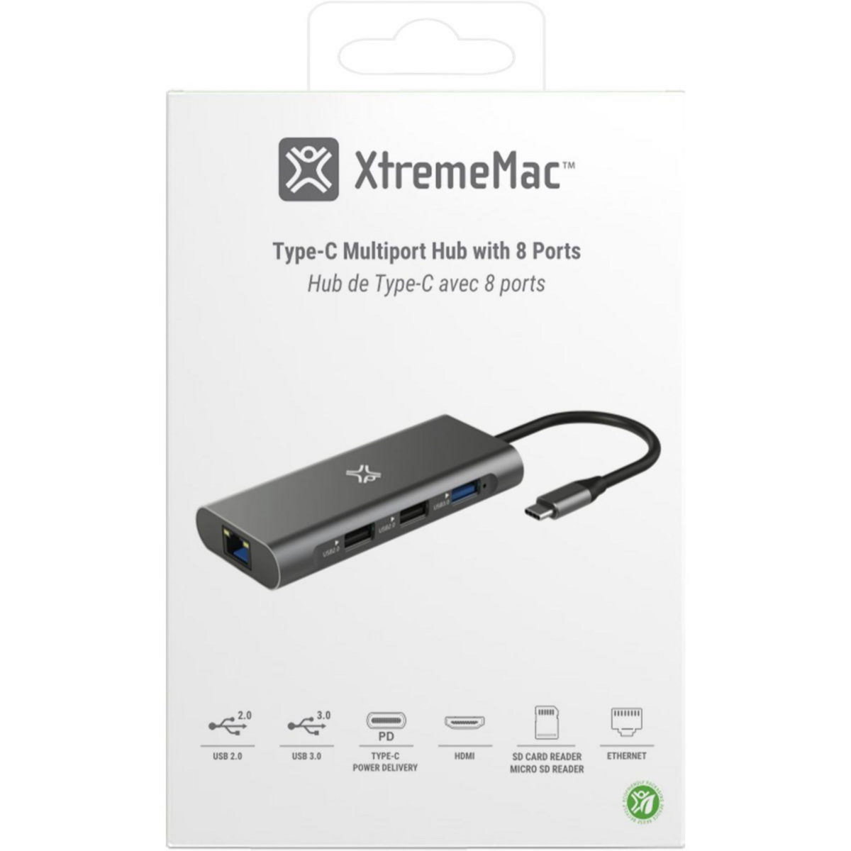XTREMEMAC Hub USB C USB-C 8 en 1