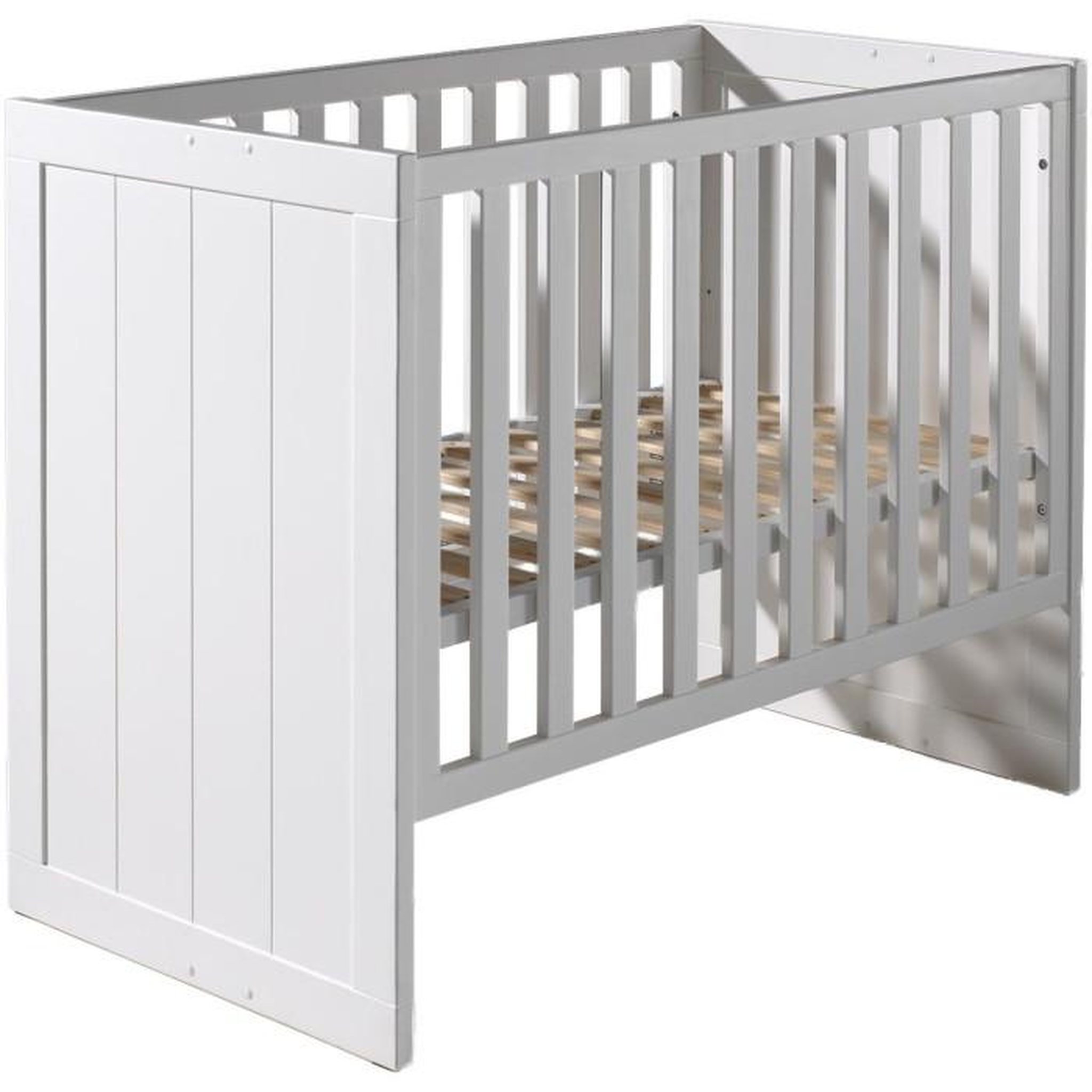 Voir la diapositive 2 : Paris Prix Pack - Lit Bébé 60x120cm, Commode & Armoire  Erik I  Blanc