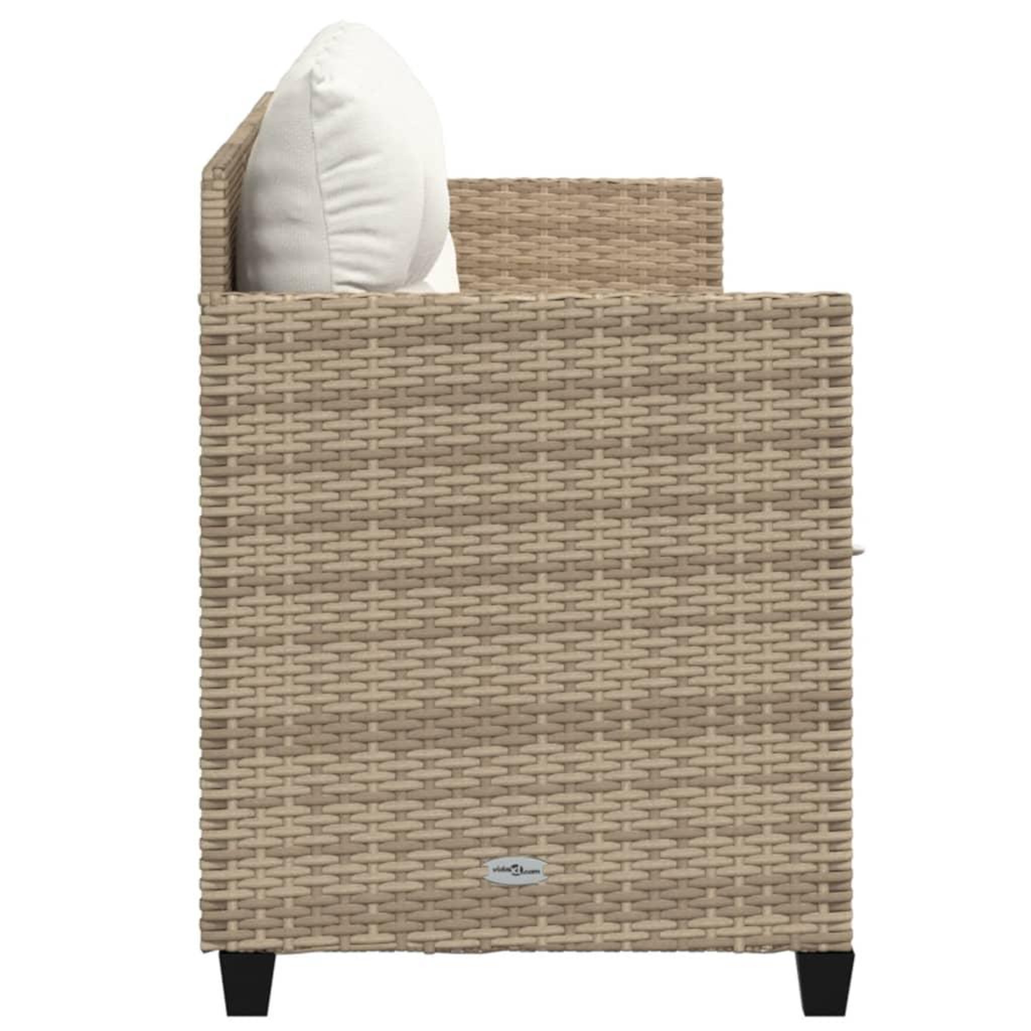 Voir la diapositive 5 : VIDAXL Chaise longue avec coussins beige resine tressee
