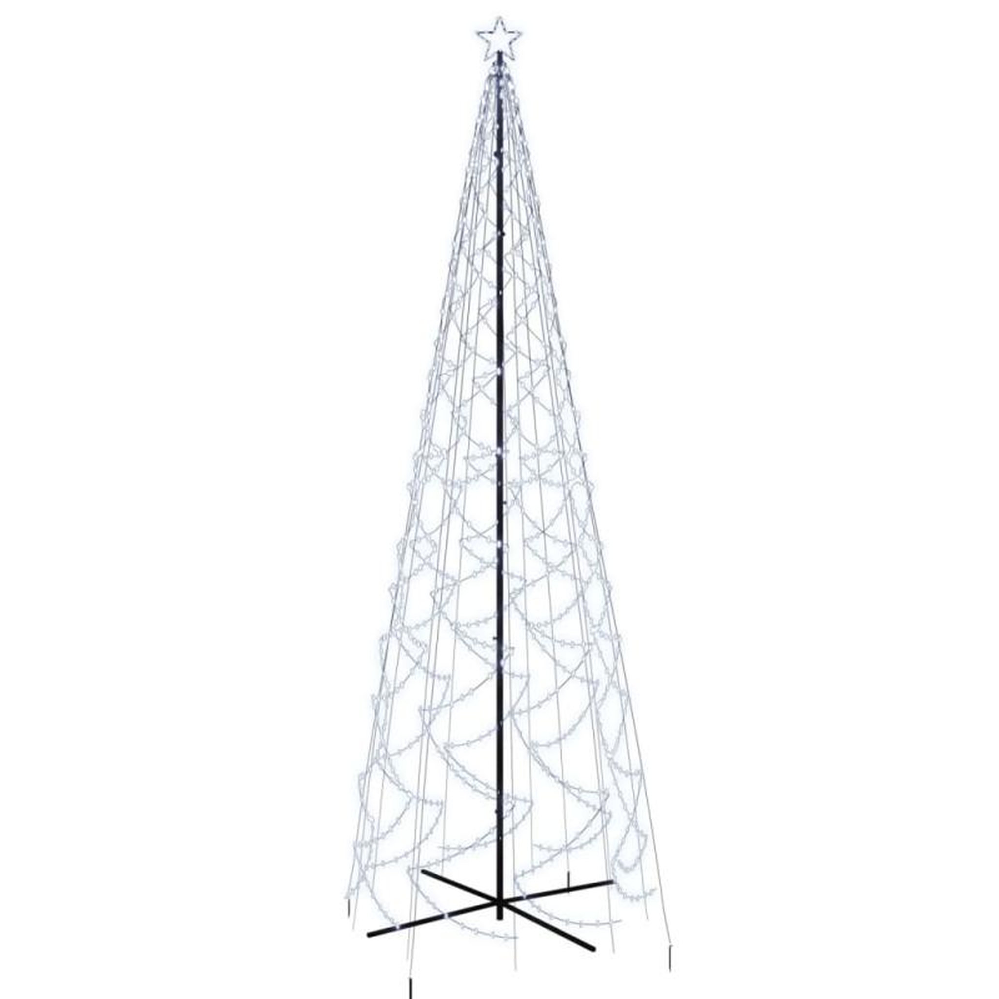 Voir la diapositive 2 : VIDAXL Arbre de Noël cône 1400 LED Blanc froid 160x500 cm