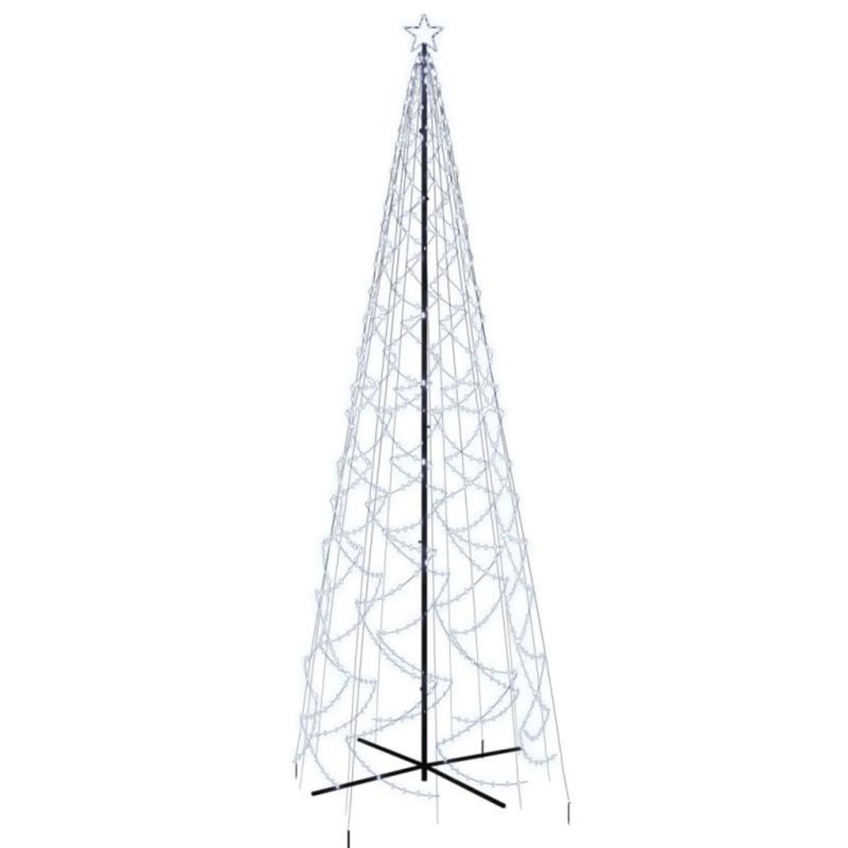 VIDAXL Arbre de Noël cône 1400 LED Blanc froid 160x500 cm