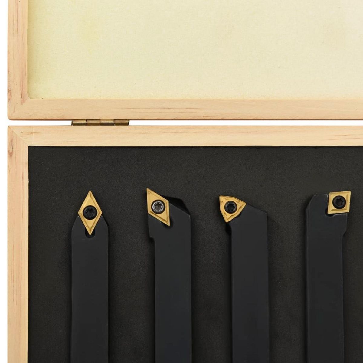 VIDAXL Jeu d'outils de tournage indexables 12 pcs 16x16 mm 100 mm