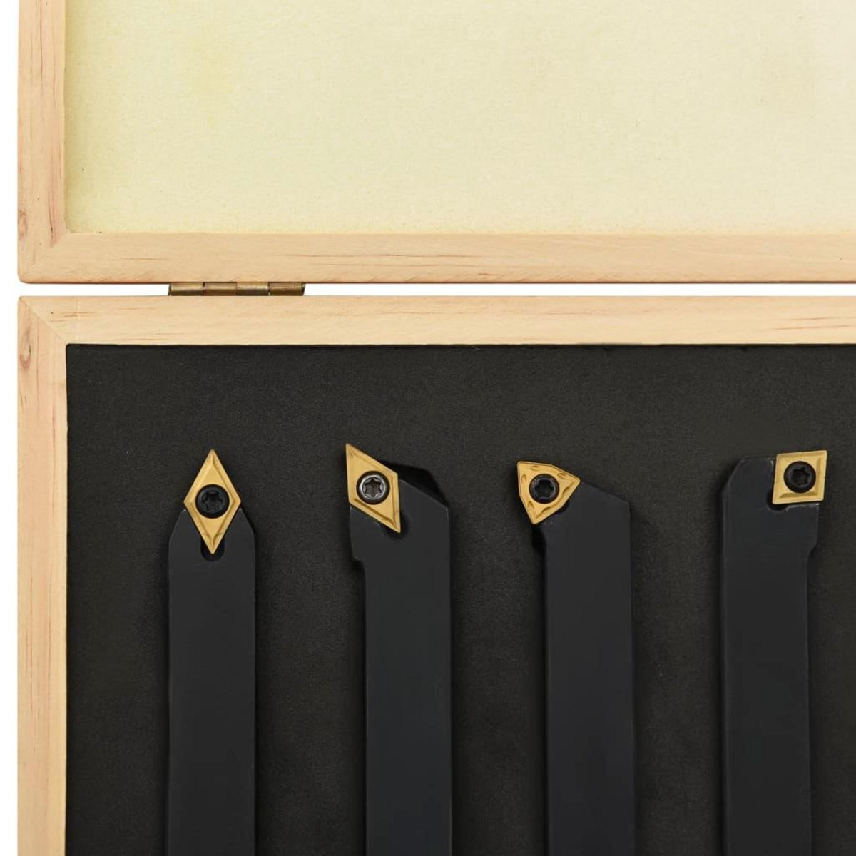 VIDAXL Jeu d'outils de tournage indexables 12 pcs 16x16 mm 100 mm