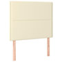 Voir la diapositive 2 : VIDAXL Tetes de lit 2 pcs Creme 90x5x78/88 cm Similicuir
