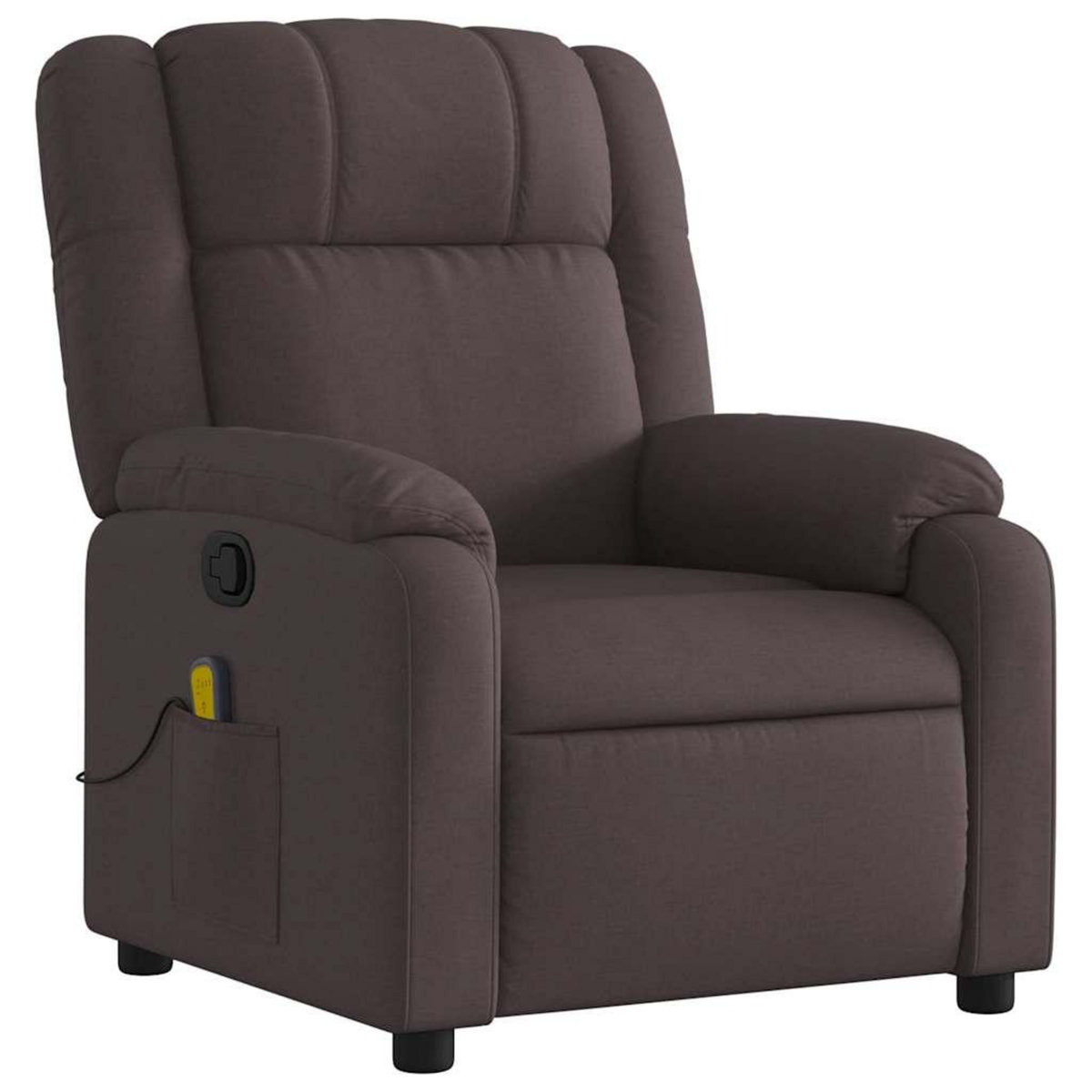 VIDAXL Fauteuil de massage inclinable Marron fonce Tissu