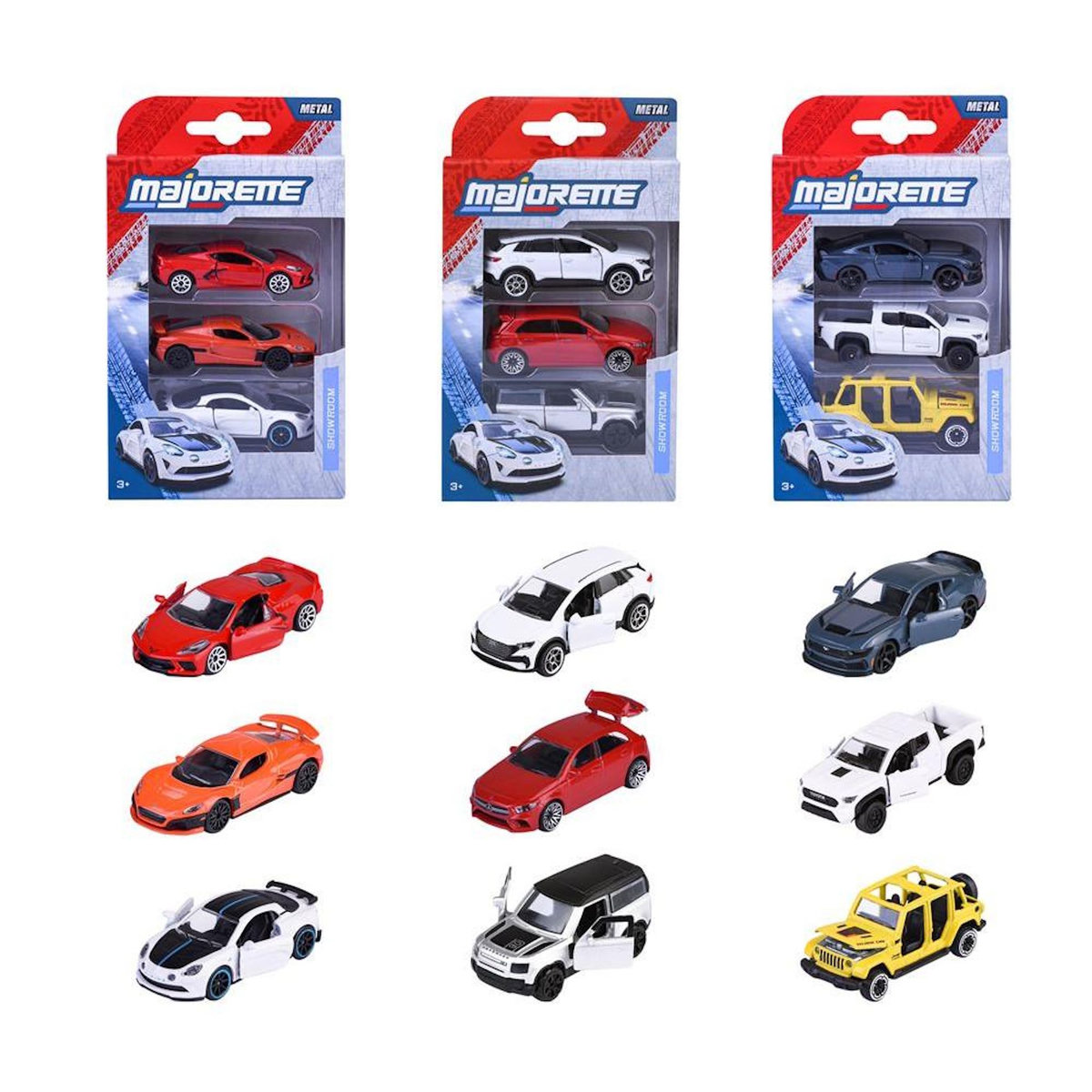 Majorette Coffret de 3 véhicules Majorette Premium Modèle aléatoire