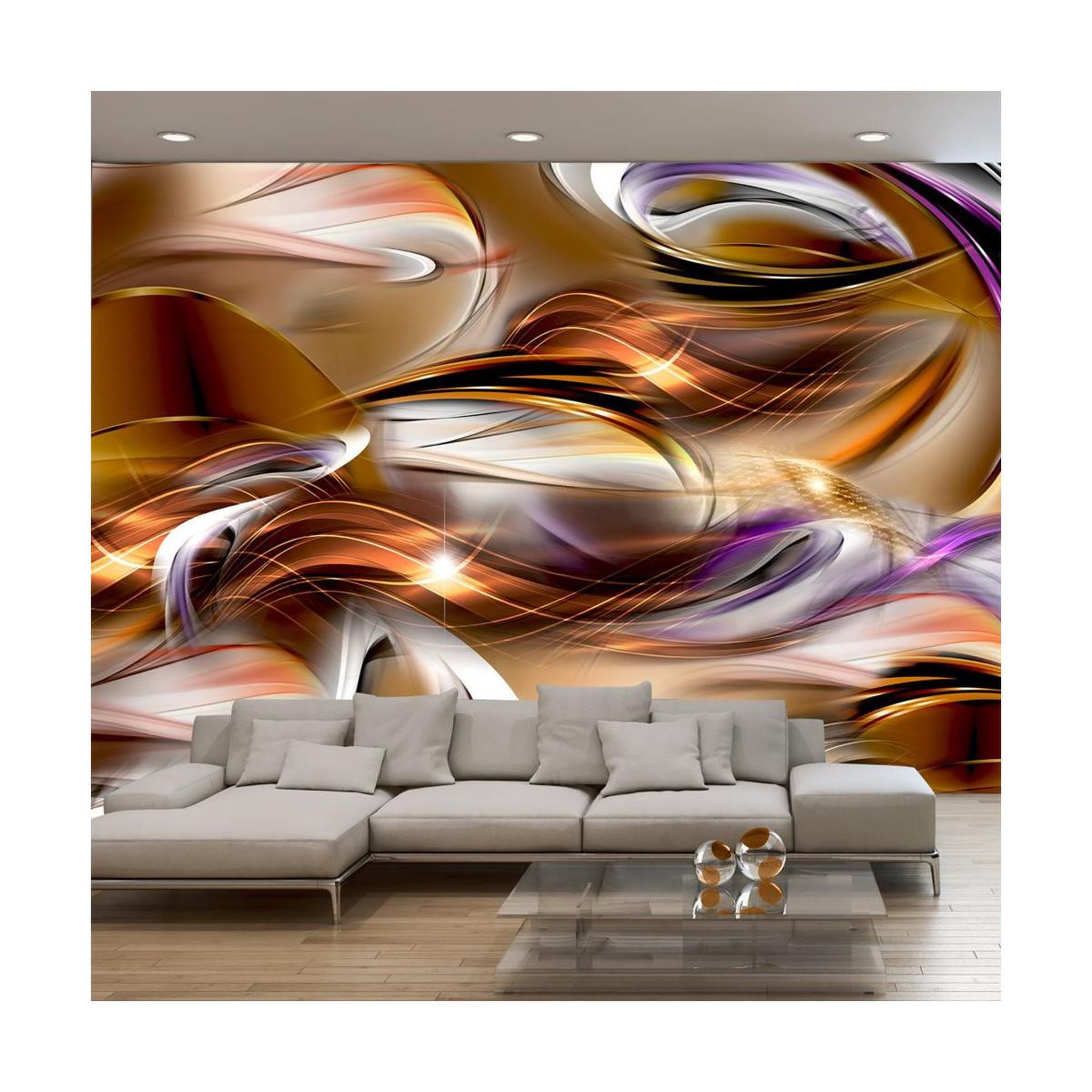 Paris Prix Papier peint  mer d'amber. Coloris disponibles : Multicolore