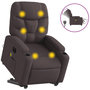 Voir la diapositive 2 : VIDAXL Fauteuil inclinable de massage electrique Marron fonce Tissu