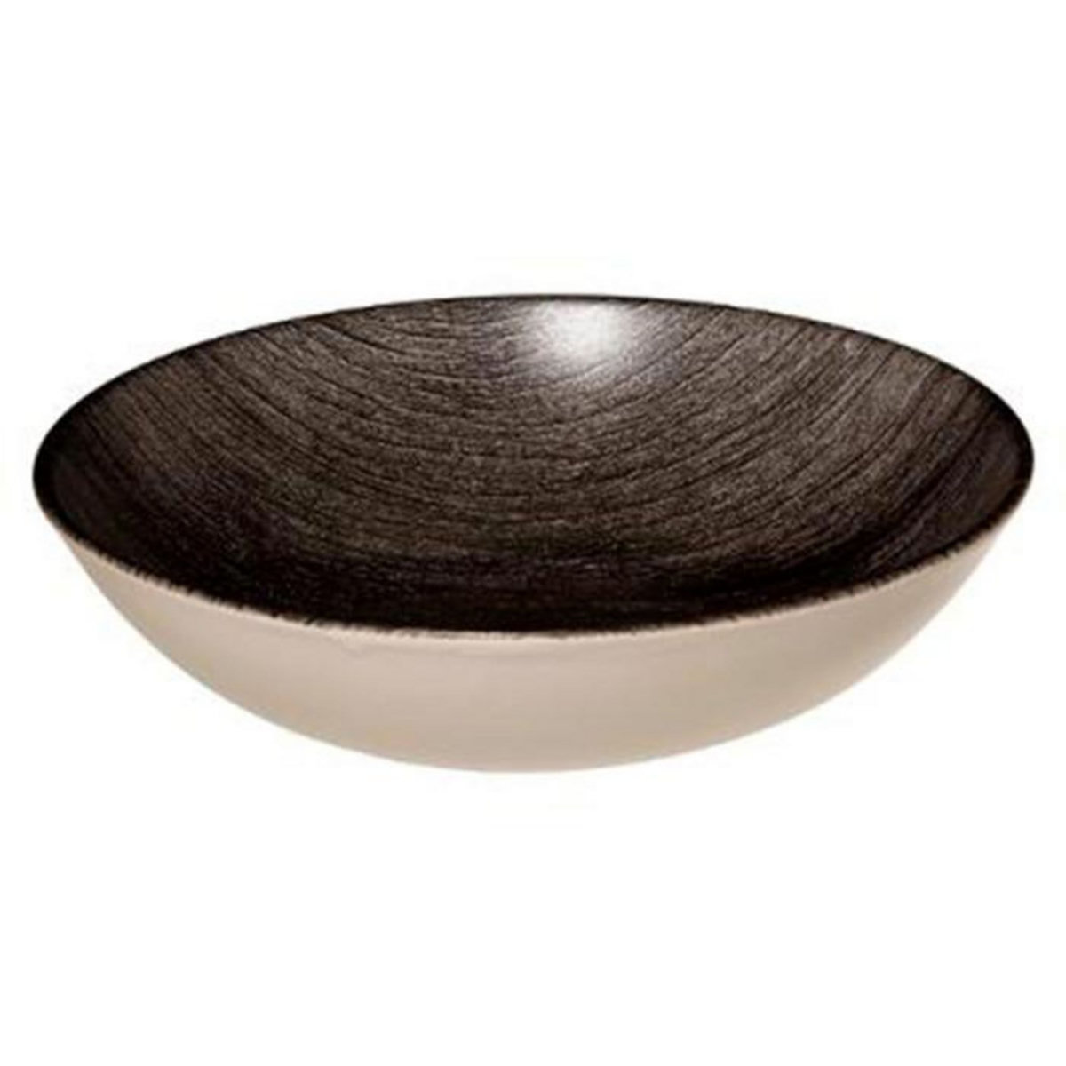 SECRET DE GOURMET Lot de 6 Assiettes Creuses  Vie Sauvage  20cm Noir