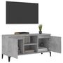 Voir la diapositive 4 : VIDAXL Meuble TV avec pieds en metal Gris beton 103,5x35x50 cm