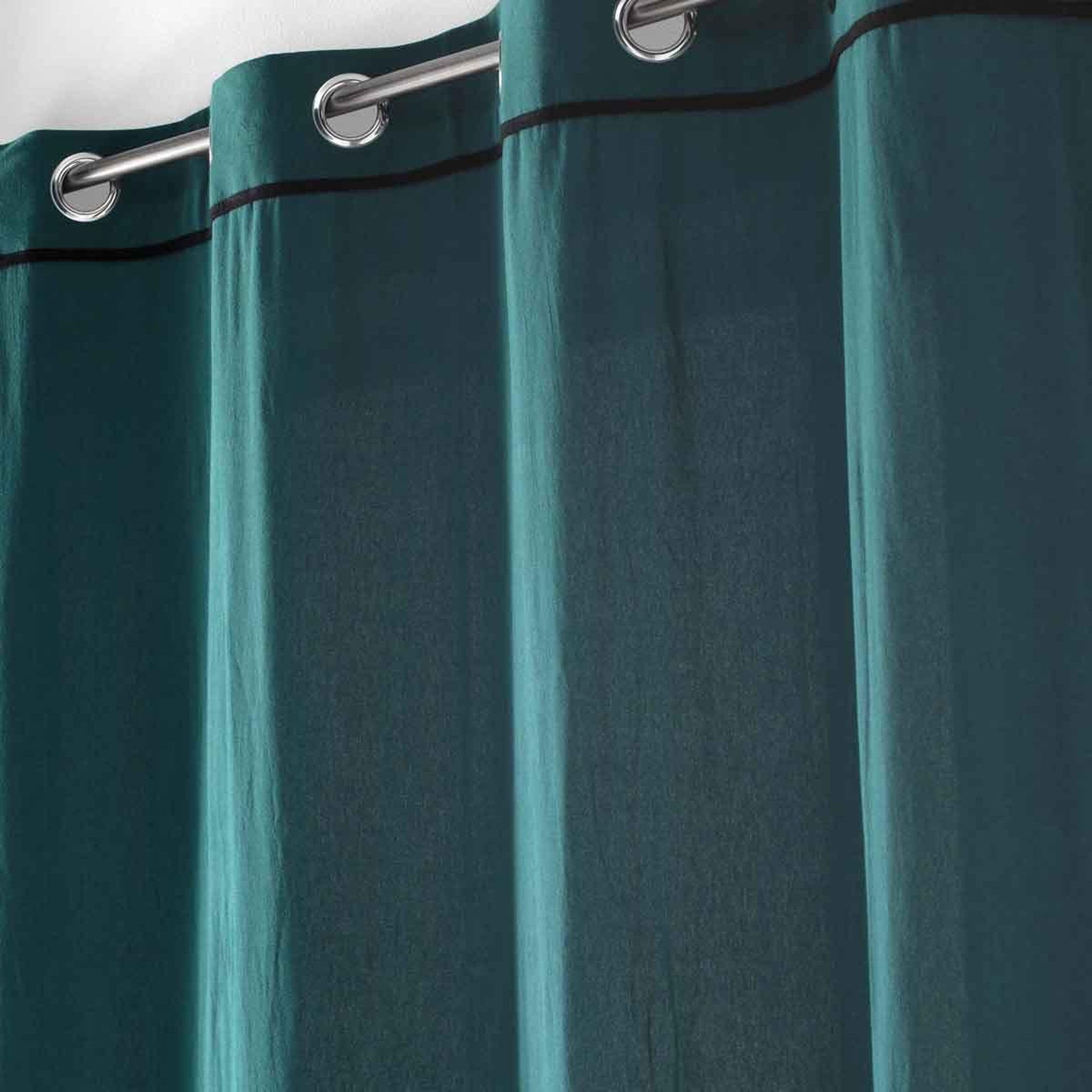 Voir la diapositive 2 : Douceur d'Intérieur Rideau à œillets  linette  135x240cm pétrole