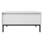 Voir la diapositive 1 : BEST MOBILIER Girona - table basse - blanc - 1 tiroir - 100 cm