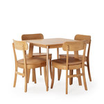 VS VENTA-STOCK Ensemble table 80x80 cm et 4 chaises de salle à manger Nala Chêne