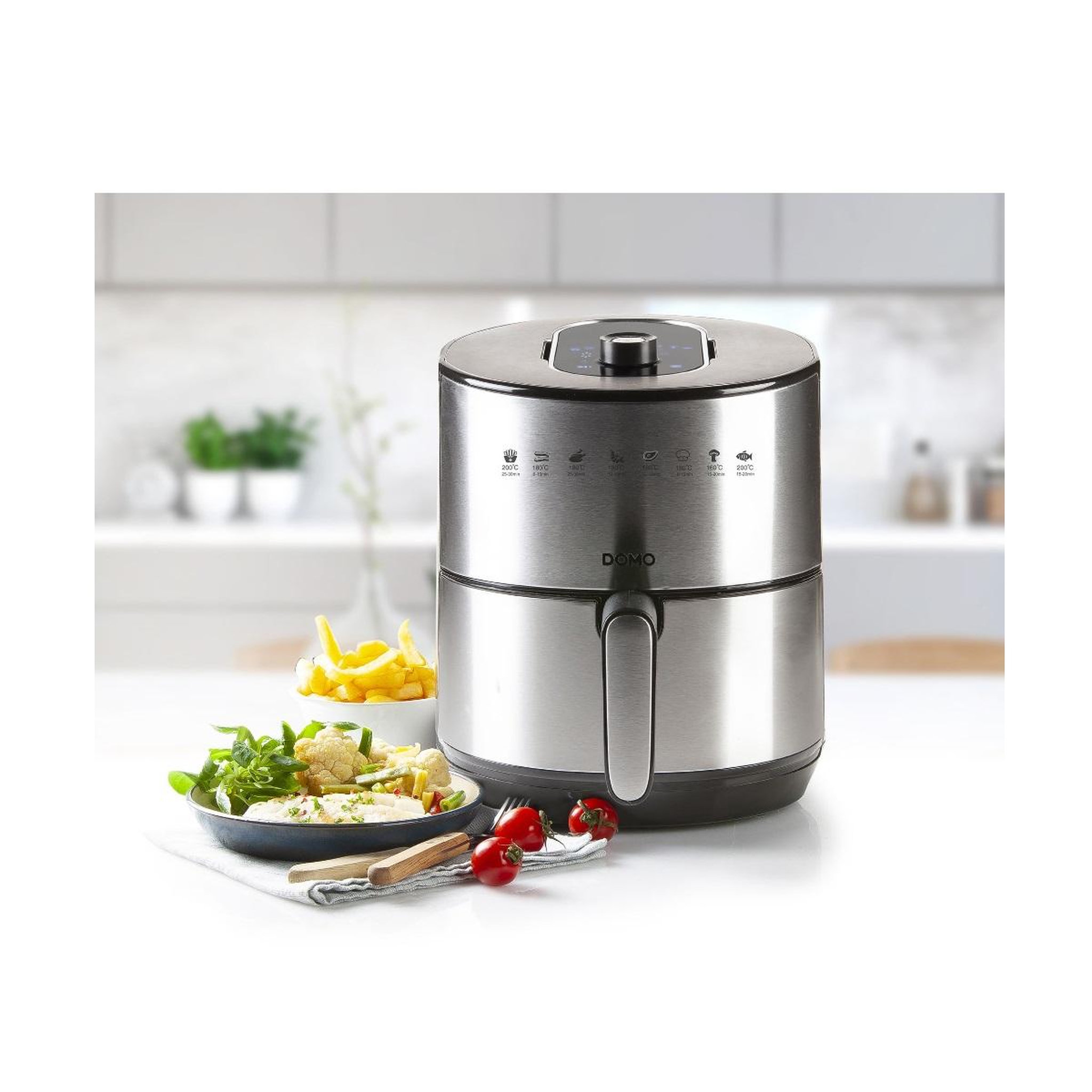 Voir la diapositive 2 : Domo Friteuse sans huile 4l 1500w inox - do530fr