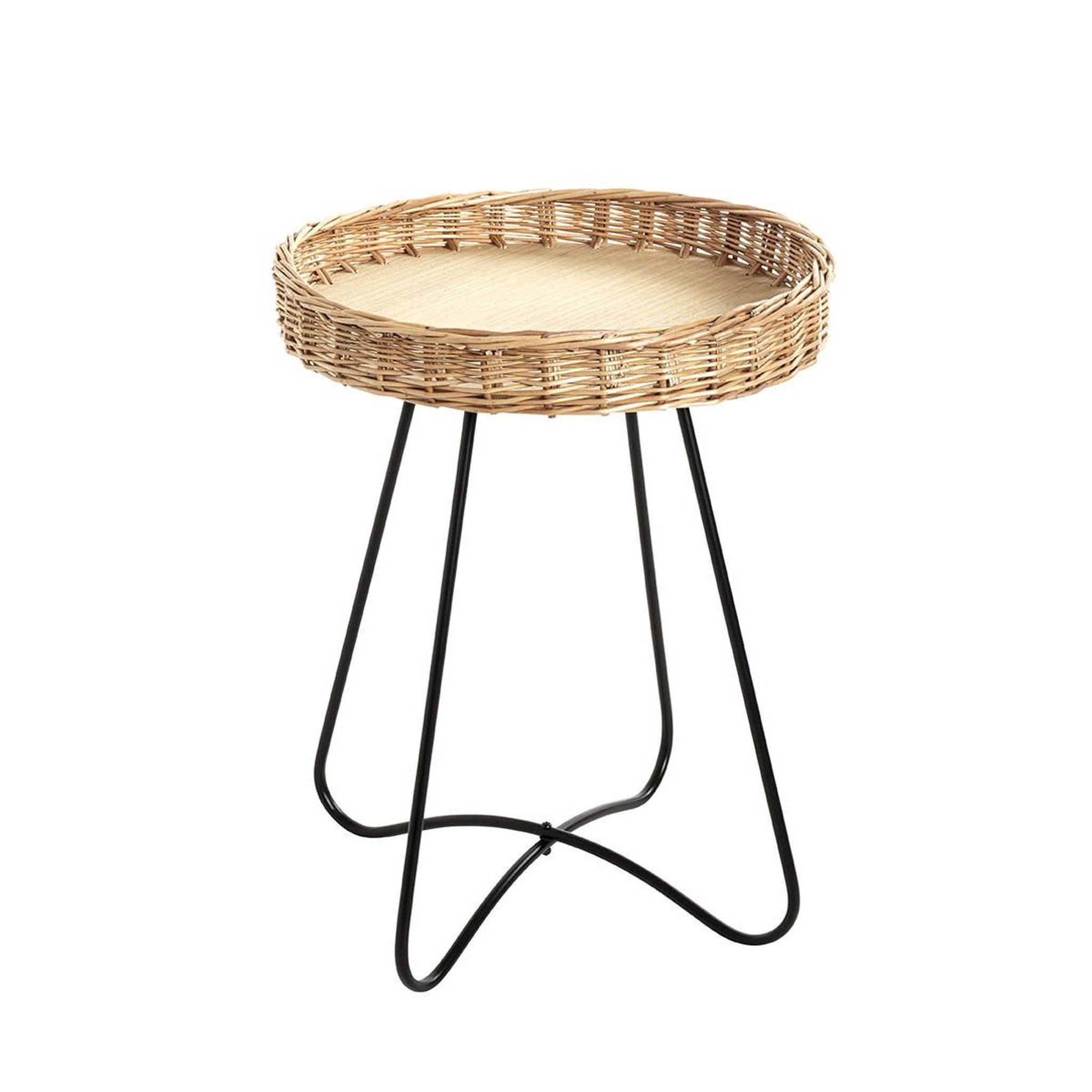 Paris Prix Table d'appoint osier  irène  51cm naturel & noir