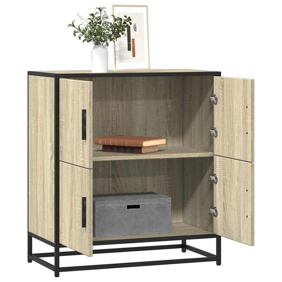VIDAXL Buffet chene sonoma 68x35x76 cm bois d'ingenierie