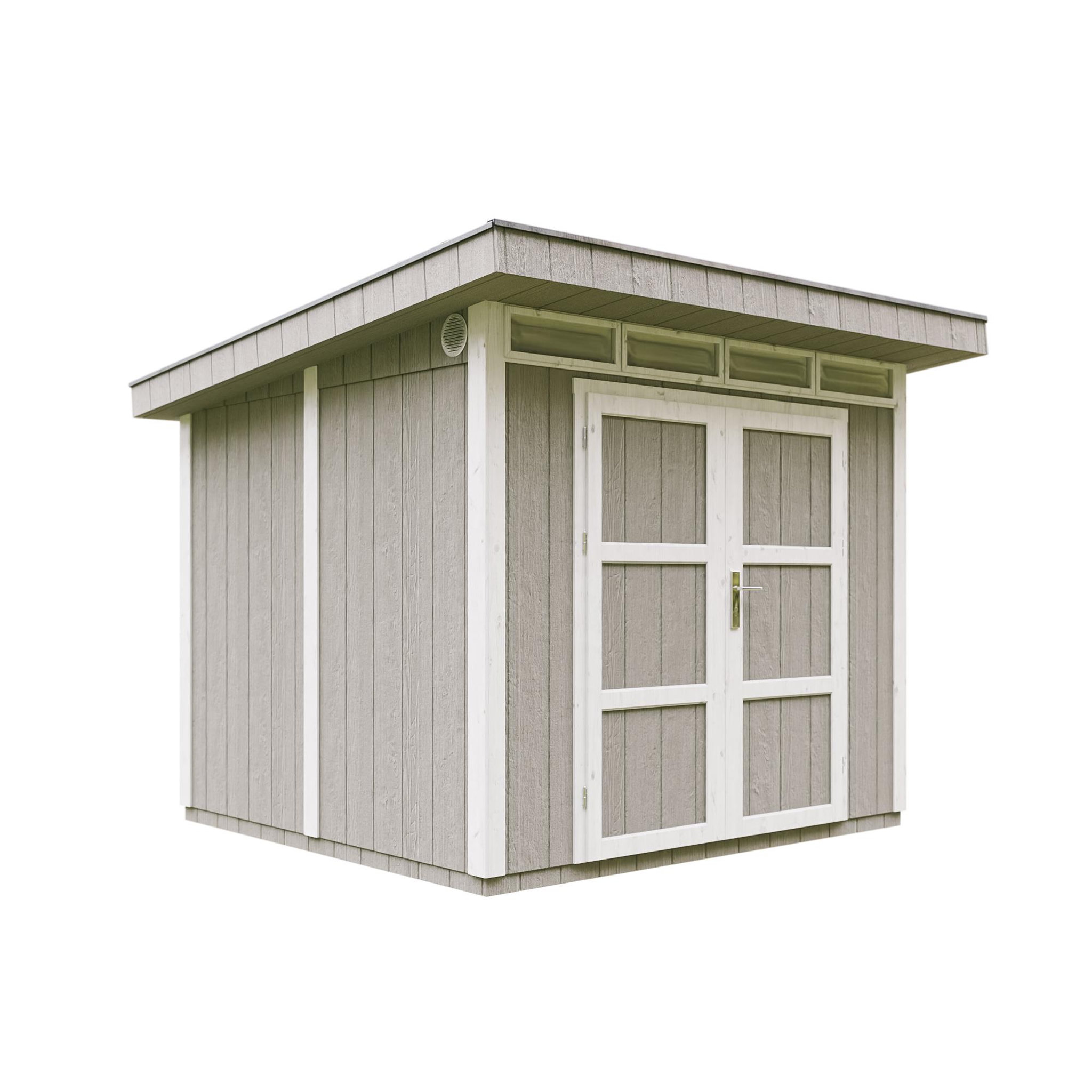 Voir la diapositive 1 : TIMBELA Abri de Jardin Qualité Premium 6m² L294xL279xH237cm avec sol, bardeaux bitumineux M903A