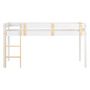 Voir la diapositive 4 : HomeStyle4U Lit 90x200 enfant blanc naturel
