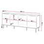 Voir la diapositive 6 : BEST MOBILIER Franco - buffet bas - effet bois - 4 portes - 200 cm
