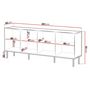 Voir la diapositive 6 : BEST MOBILIER Franco - buffet bas - effet bois - 200 cm