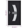 Voir la diapositive 6 : VIDAXL Porte d'entree anthracite 108x208 cm PVC