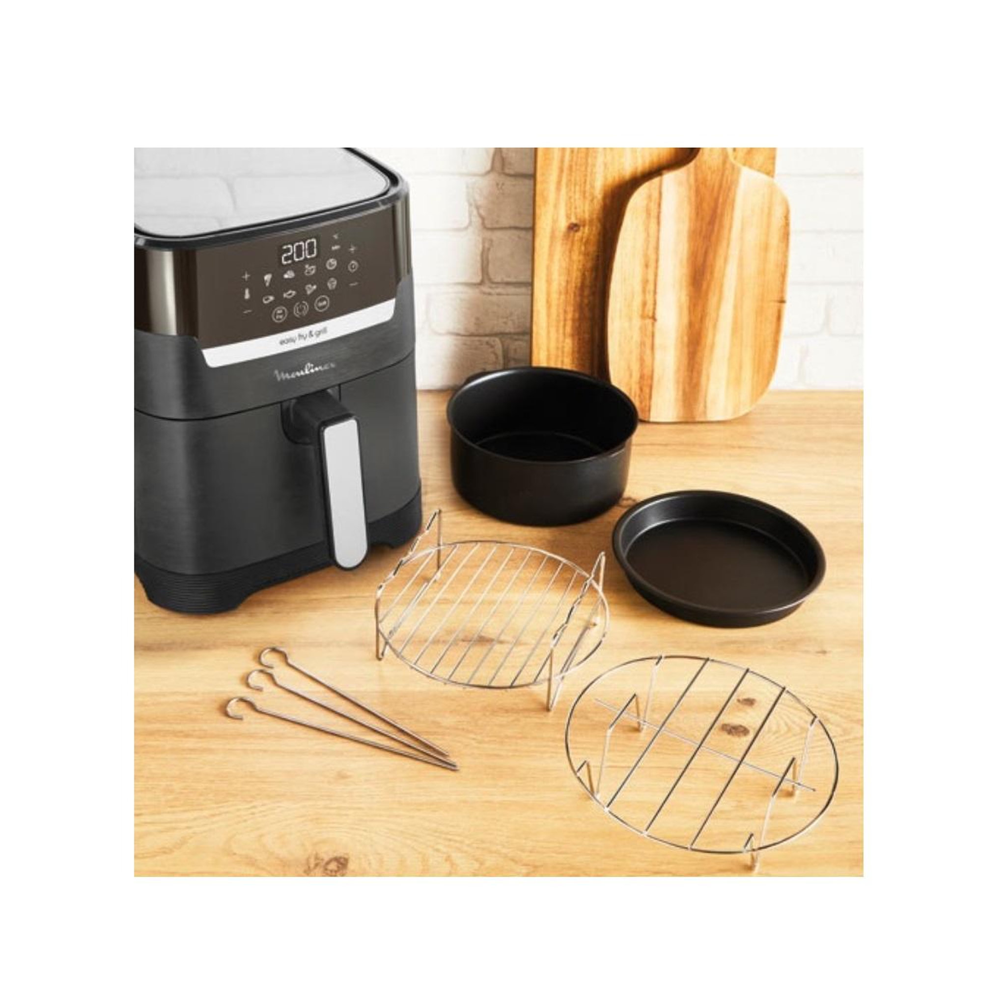 Voir la diapositive 3 : MOULINEX Friteuse sans huile 4.2l 1400w noir - ez505810