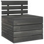 Voir la diapositive 4 : VIDAXL Salon palette de jardin 5 pcs Bois de pin massif Gris fonce