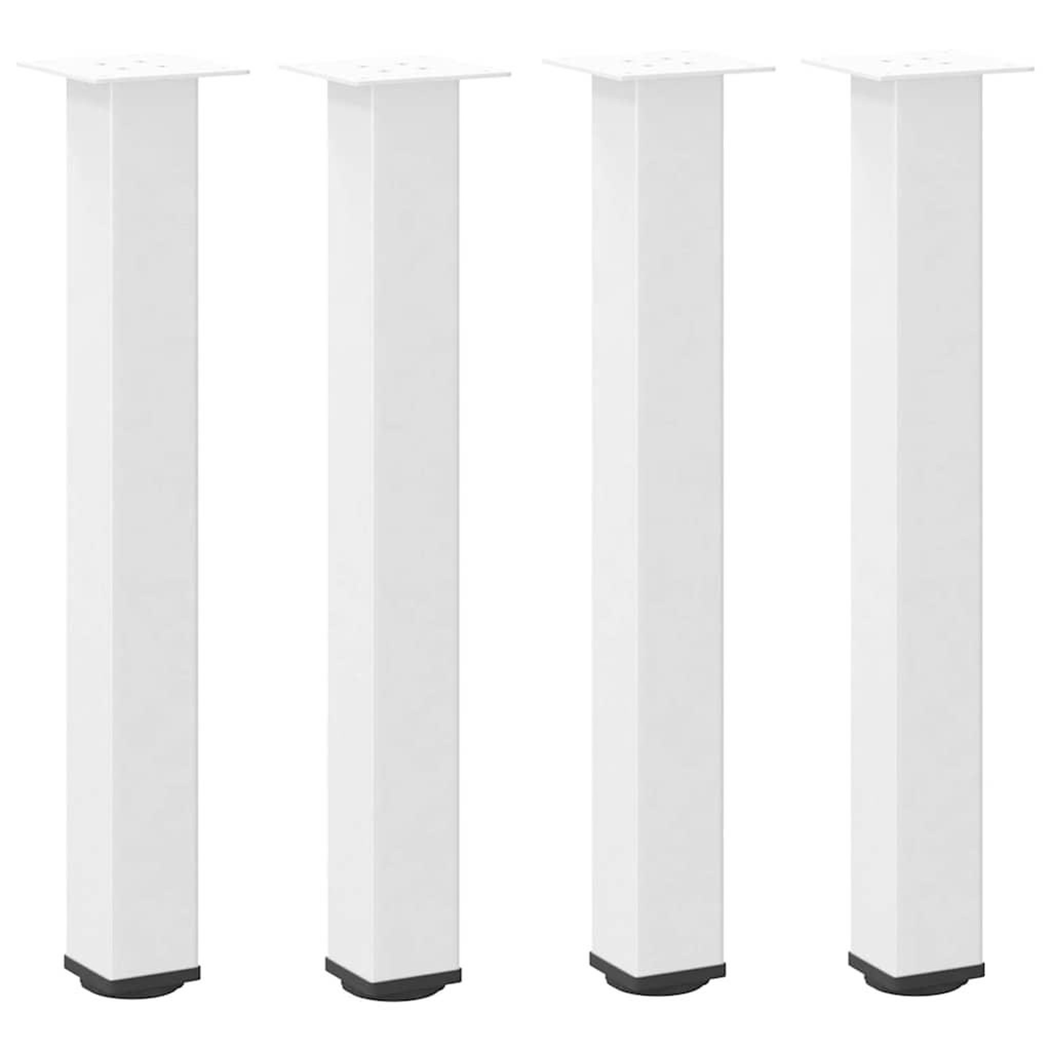 Voir la diapositive 2 : VIDAXL Pieds de table basse 4 pcs blanc 72-74 cm acier