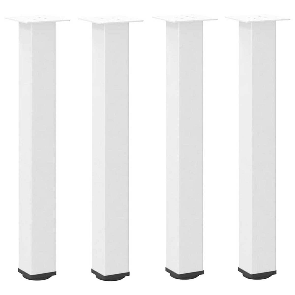 VIDAXL Pieds de table basse 4 pcs blanc 72-74 cm acier