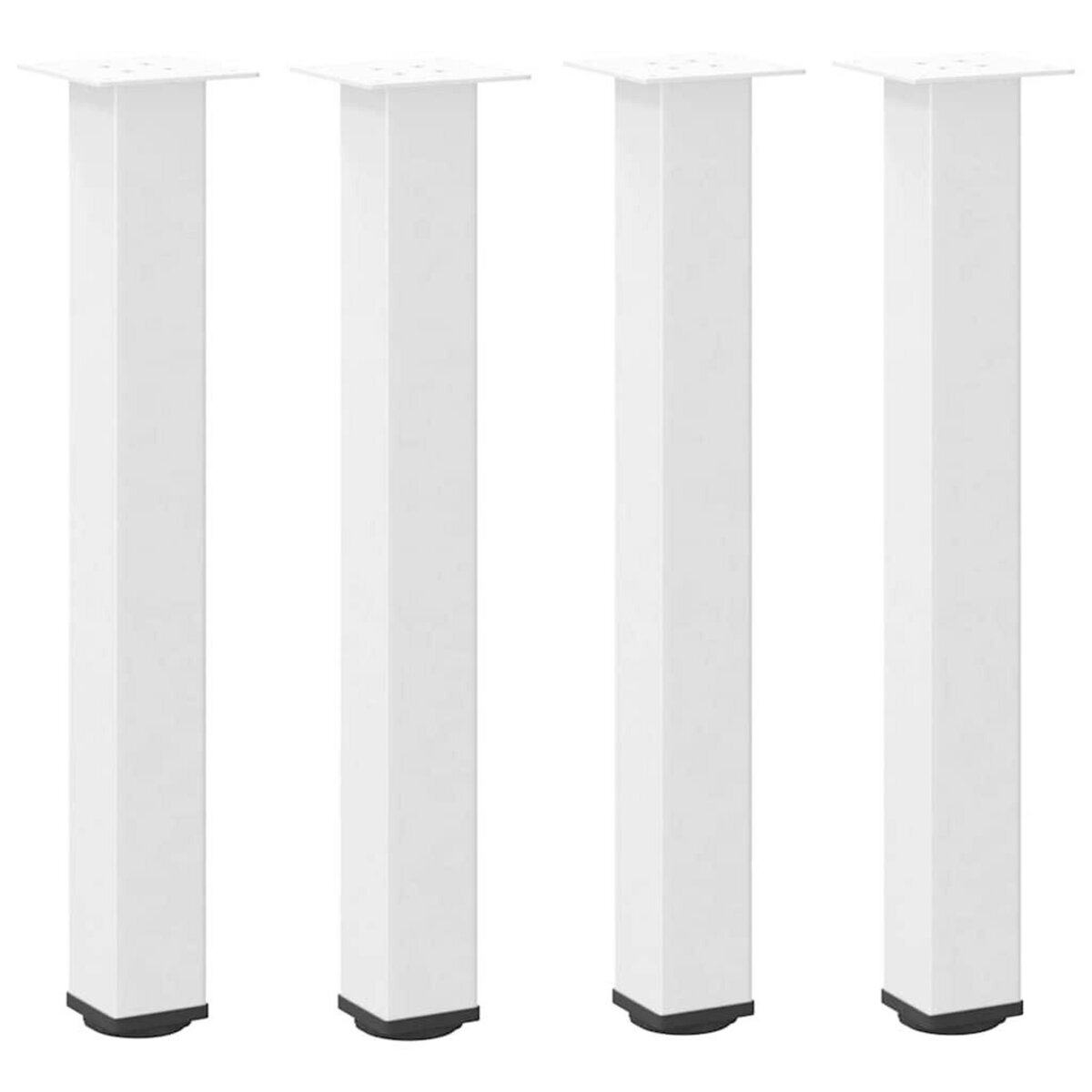 VIDAXL Pieds de table basse 4 pcs blanc 72-74 cm acier
