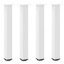 Voir la diapositive 2 : VIDAXL Pieds de table basse 4 pcs blanc 72-74 cm acier