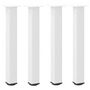 Voir la diapositive 2 : VIDAXL Pieds de table basse 4 pcs blanc 72-74 cm acier