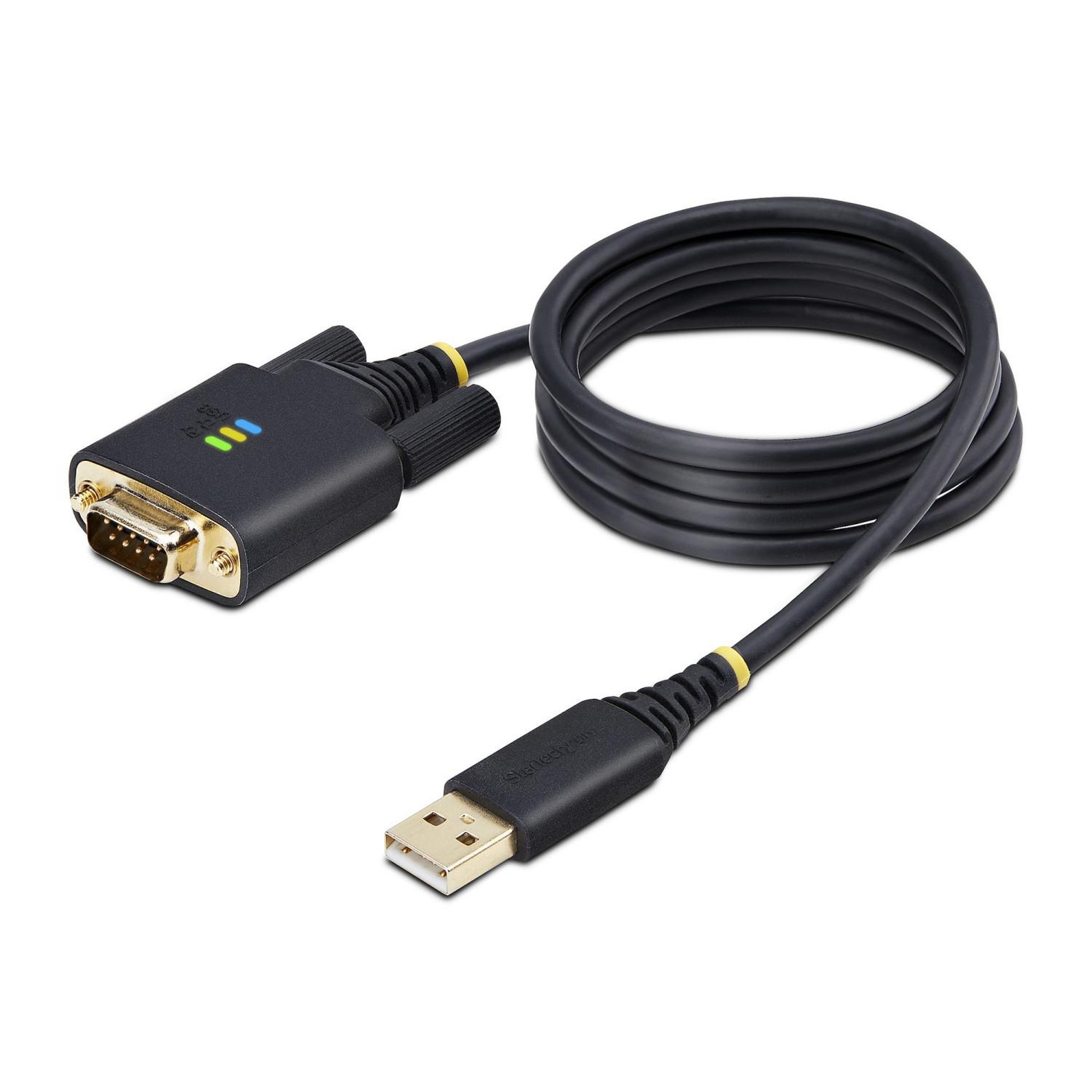 Voir la diapositive 2 : Startech StarTech.com Câble USB-Série de 1m - Rétention COM, Vis/Écrous Interchangeables, Adaptateur USB vers DB9 RS232, Convertisseur USB RS232, Circuit Intégré FTDI, Protection ESD, Windows/macOS/Linux