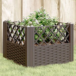 VIDAXL Jardiniere avec piquets marron 43,5x43,5x43,5 cm PP