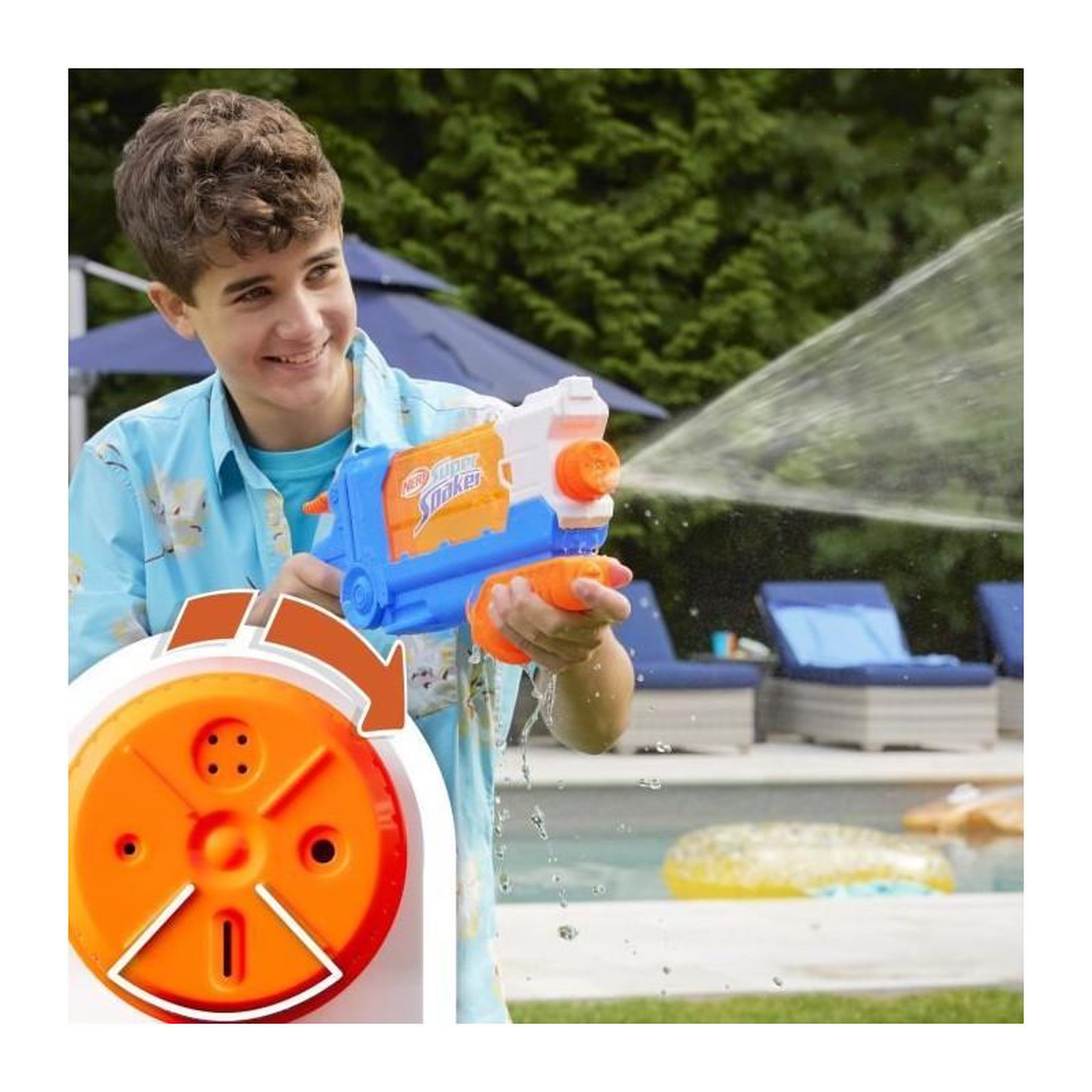 Voir la diapositive 3 : Nerf Pistolet à eau Nerf Super Soaker Flip Fill multicolore