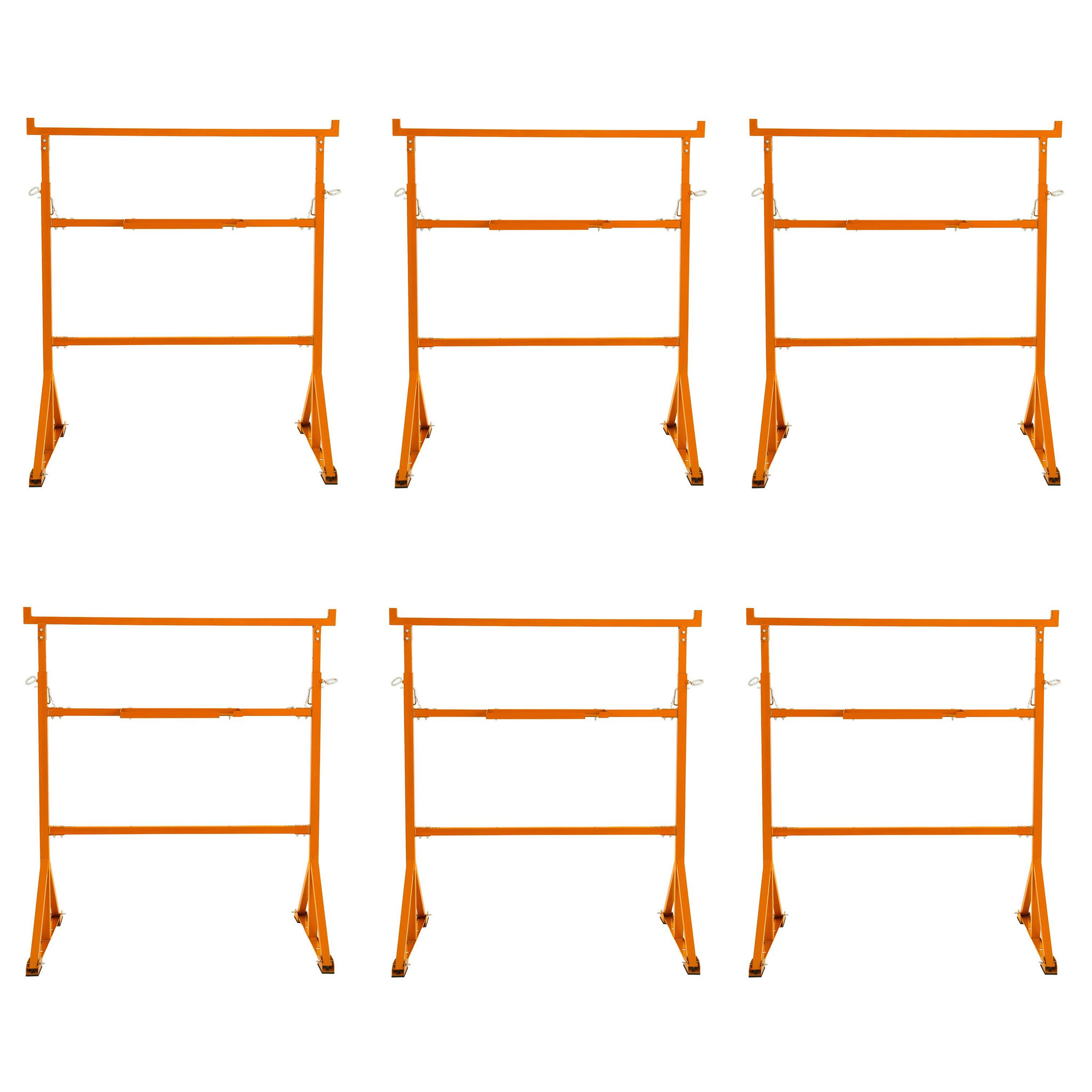 MONSTERSHOP Lot de 6 tréteaux de maçon - hauteur réglable