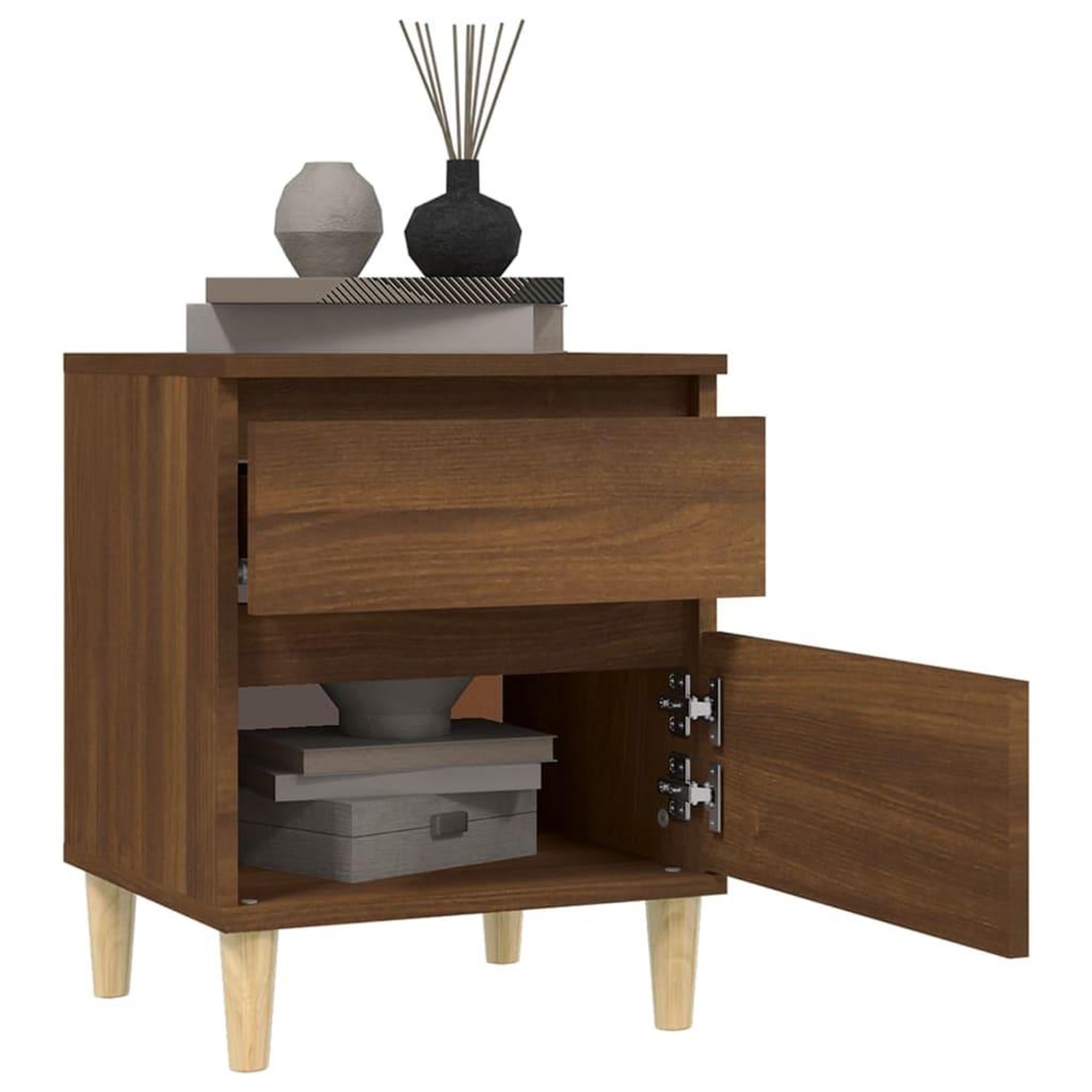 Voir la diapositive 4 : VIDAXL Table de chevet Chene marron 40x35x50 cm