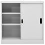 Voir la diapositive 3 : VIDAXL Armoire de bureau porte coulissante Gris clair 90x40x90cm Acier