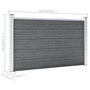 Voir la diapositive 6 : VIDAXL Cloture de jardin WPC 872x106 cm Gris