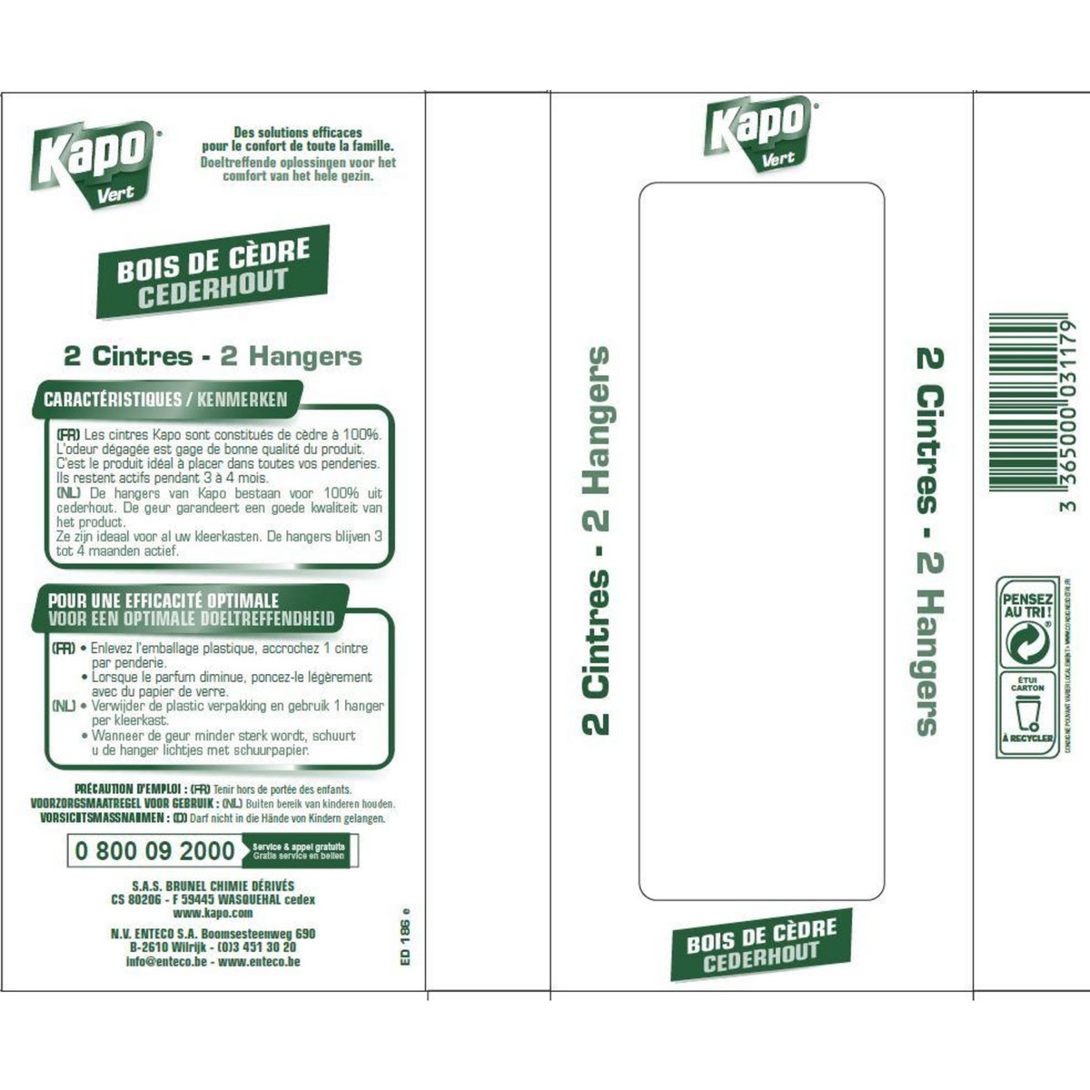 Kapo Lot de 2 crochets lot de 2 crochets insecticides pour mites KAPO