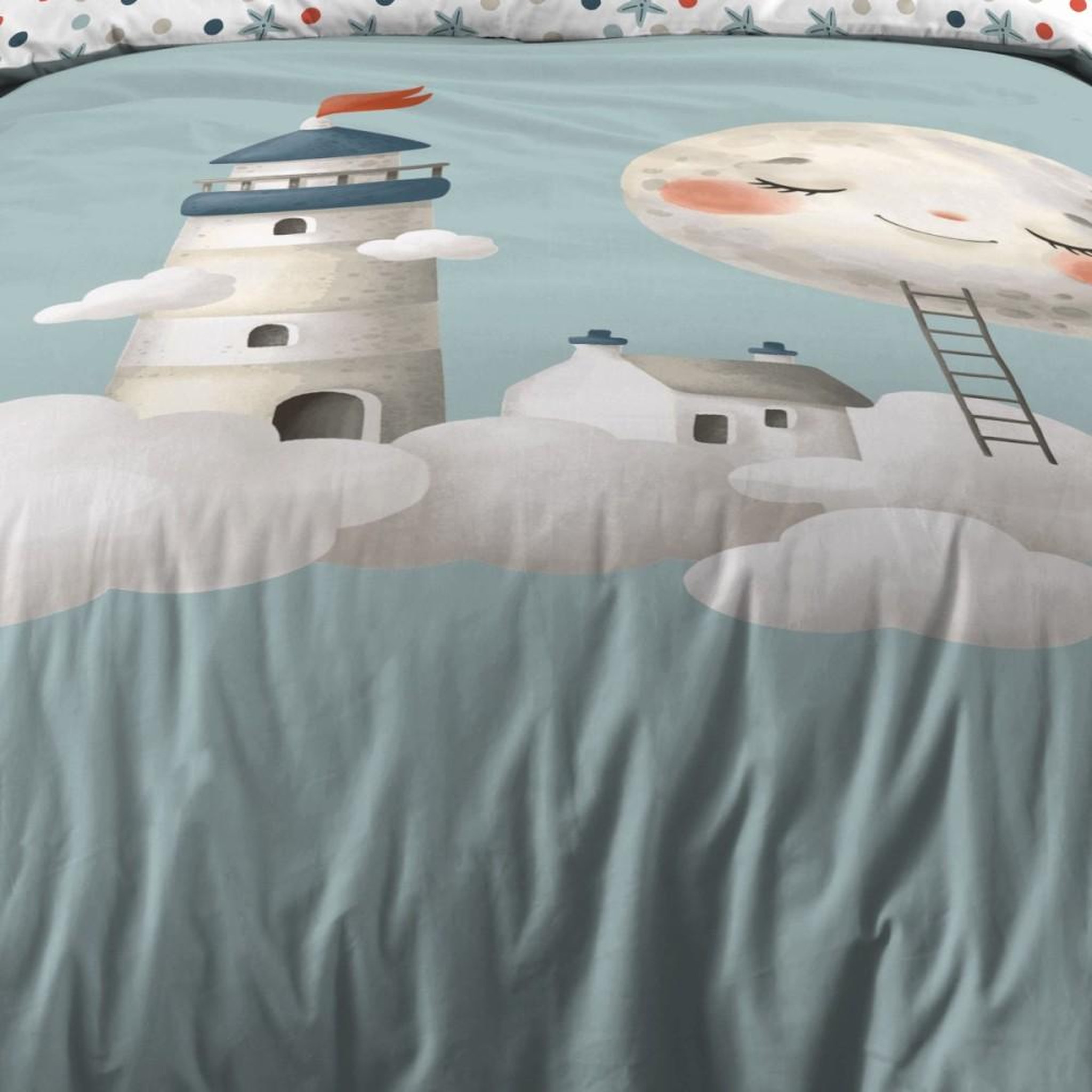 Voir la diapositive 3 : STOF Housse de couette enfant 140x200 + 1 taie coton 57 fils