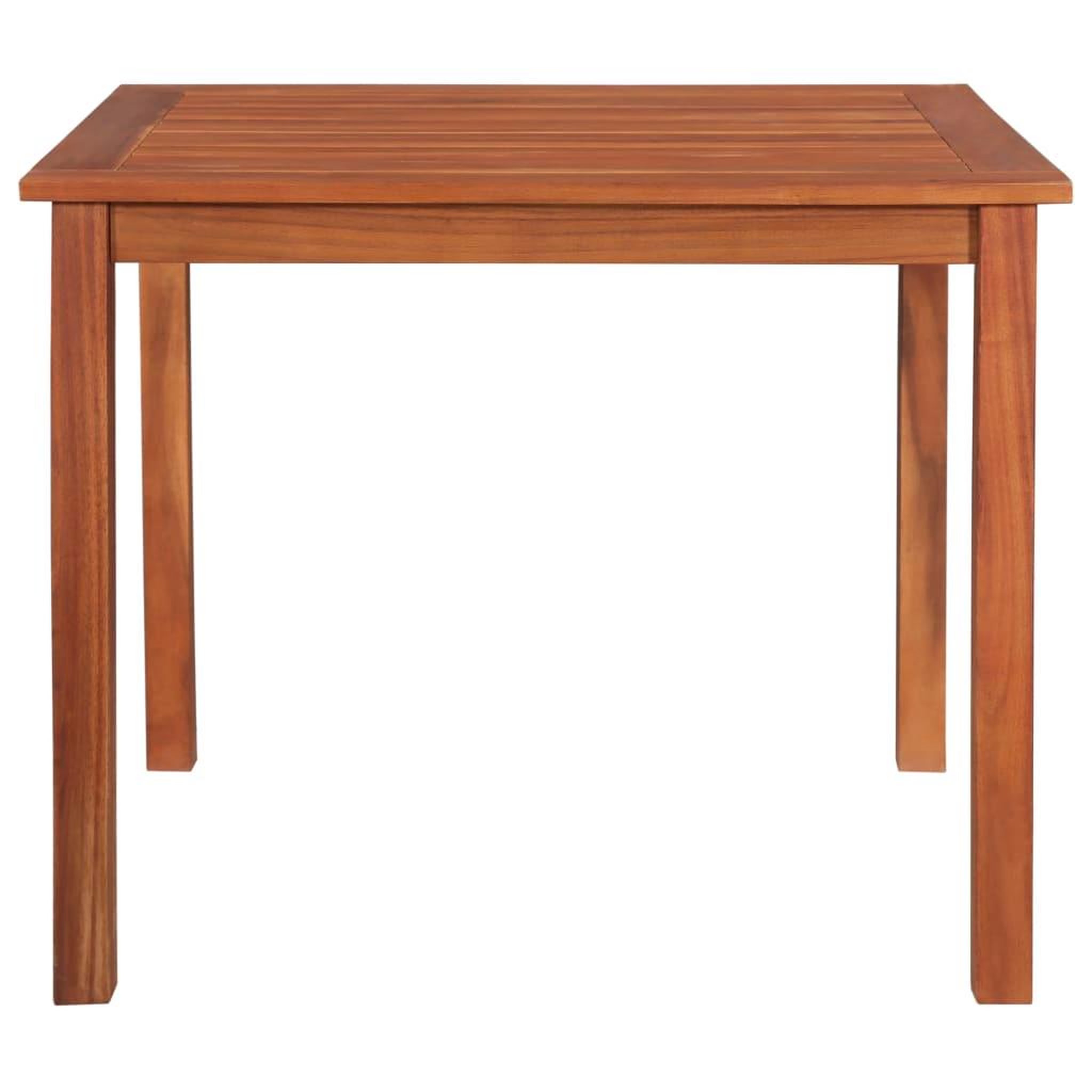 Voir la diapositive 2 : VIDAXL Table de jardin 85x85x74 cm Bois d'acacia massif