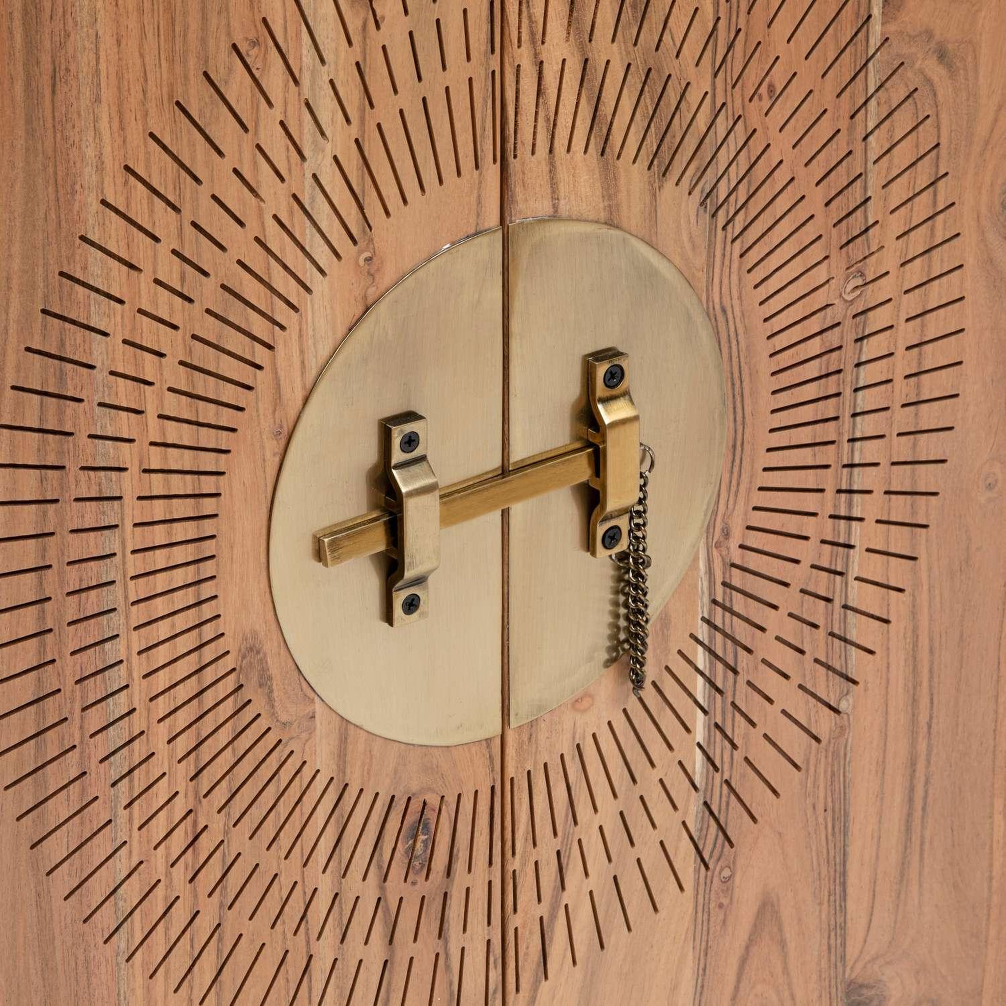 Voir la diapositive 4 : ATMOSPHERA Buffet haut 2 portes en bois JILING - Marron
