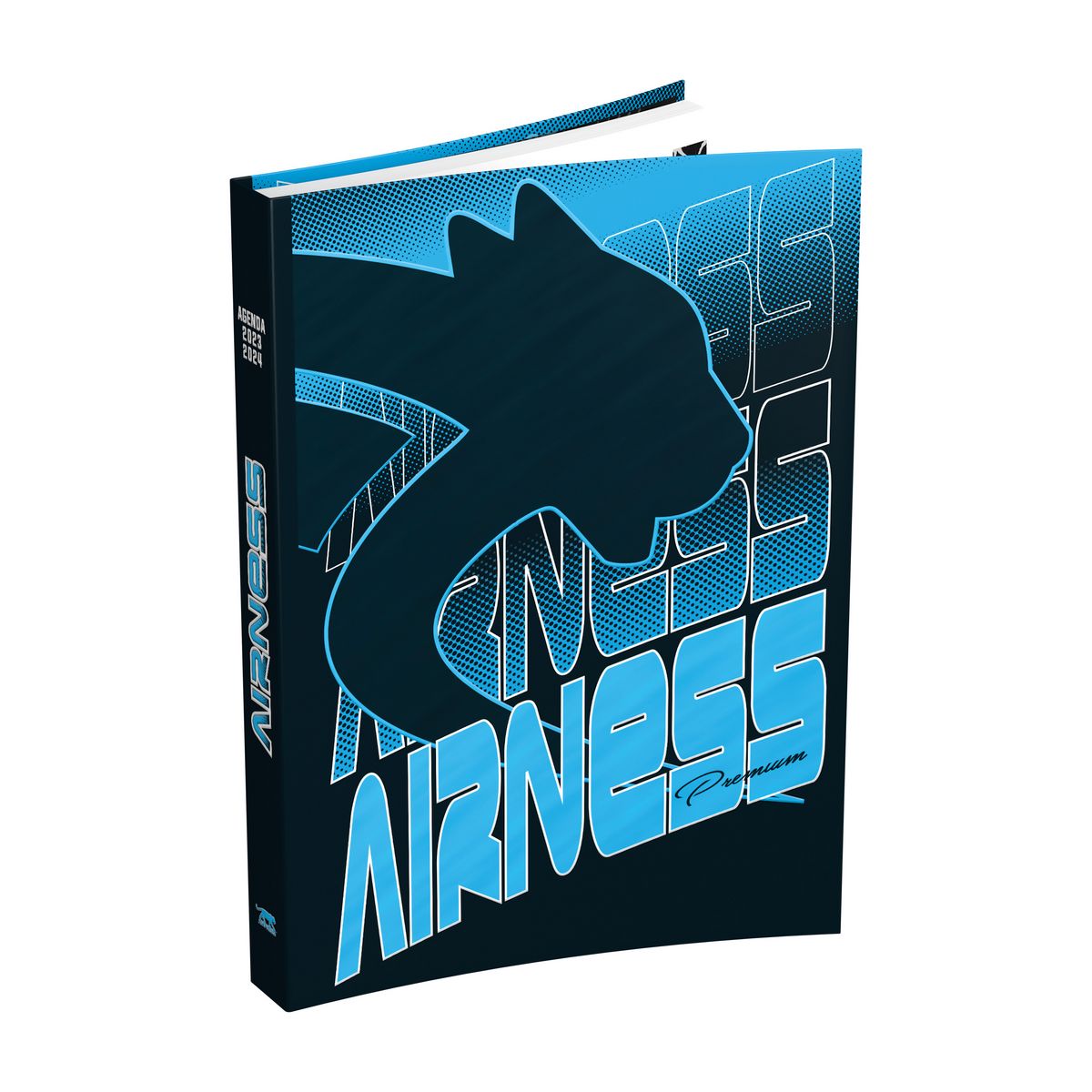 AIRNESS Classeur A4 rigide dos 40 mm noir et bleu